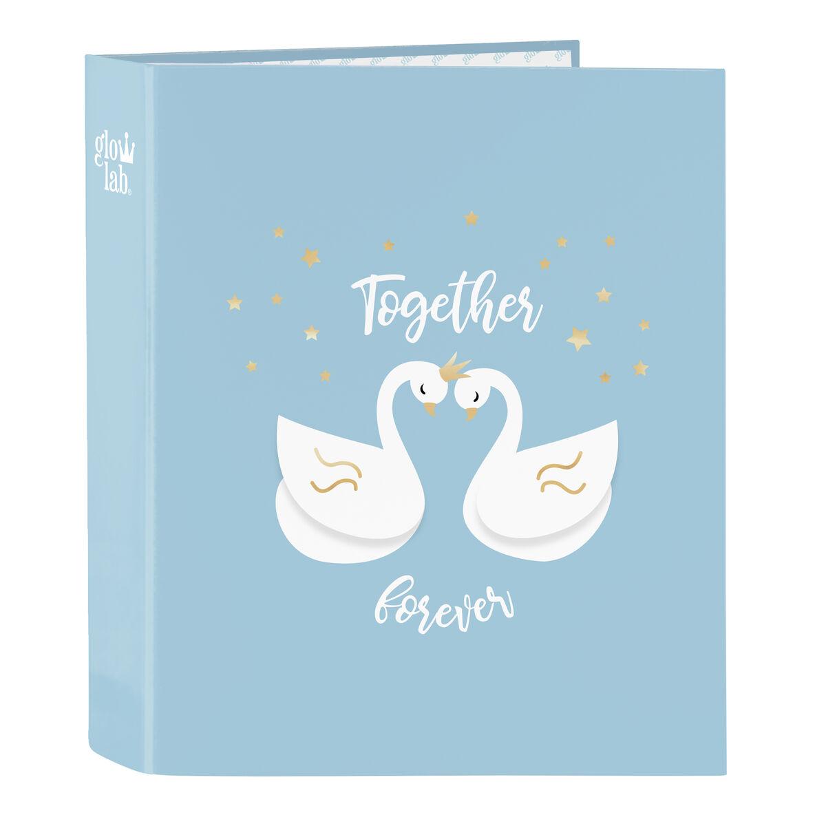 Glow Lab ringbind - Cisnes, blå A4 (27 × 33 × 6 cm) billede