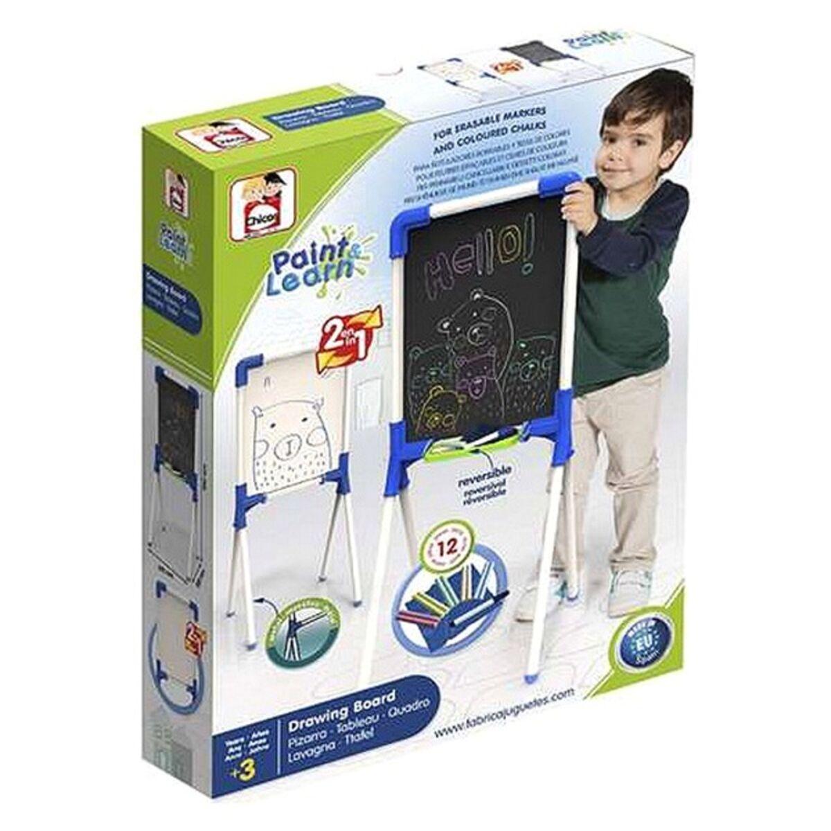 Chicos Tavle 2 i 1 Paint & Learn - blå (37 × 32 × 85 cm) billede