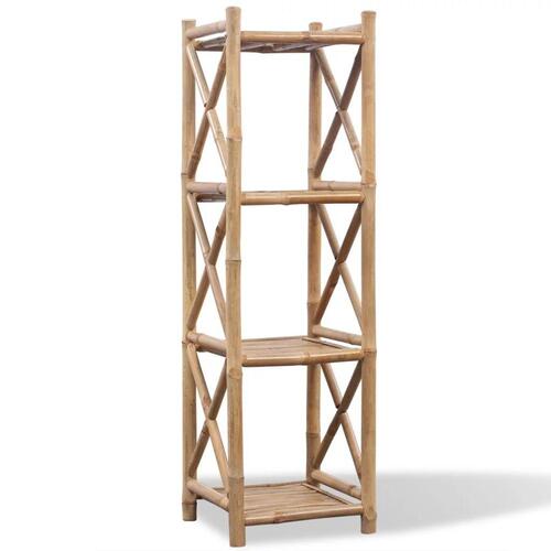 Firkantet bambusreol med 4 niveauer