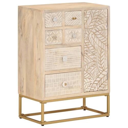 Skænk 55x30x76 cm massivt mangotræ og jern