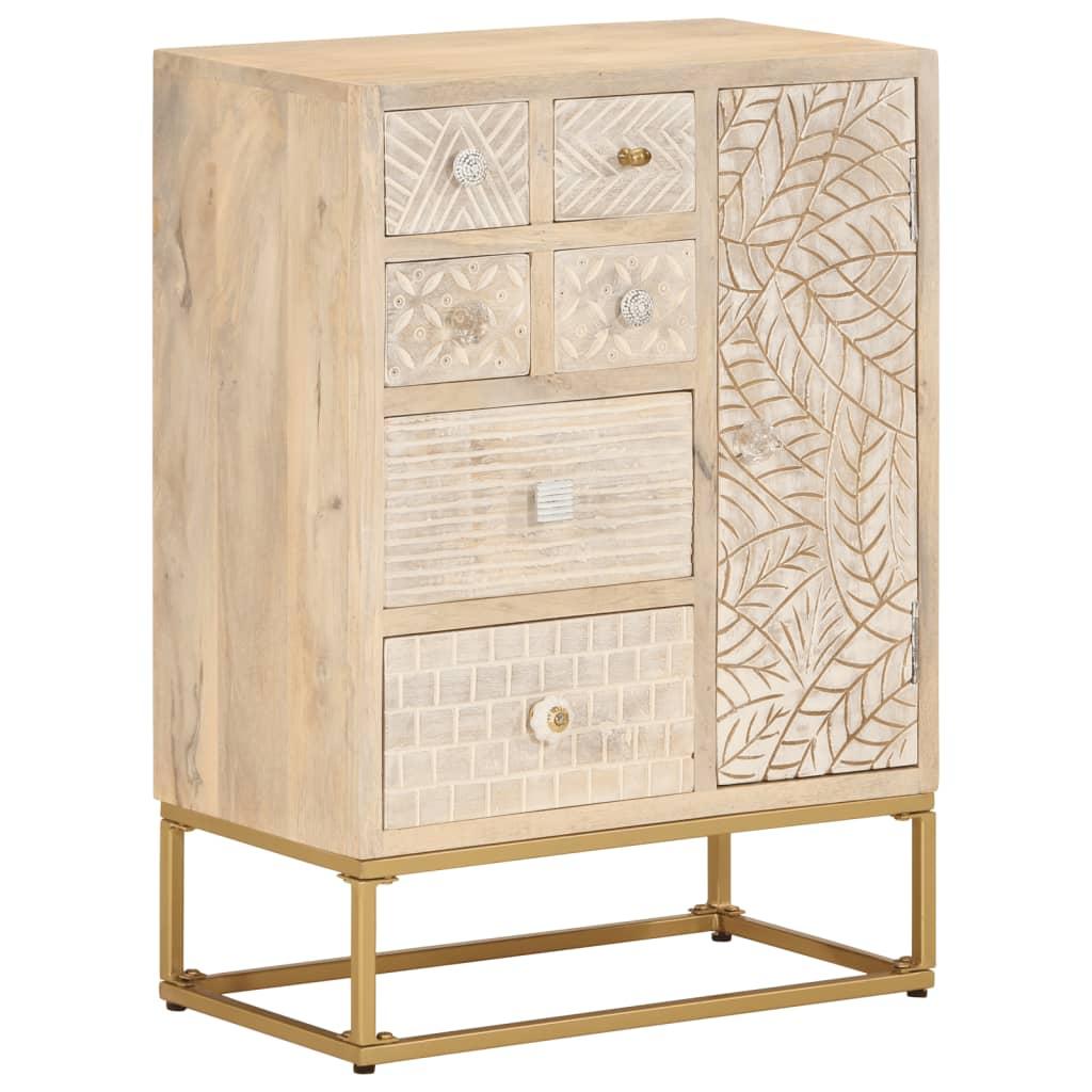 Skænk 55x30x76 cm massivt mangotræ og jern