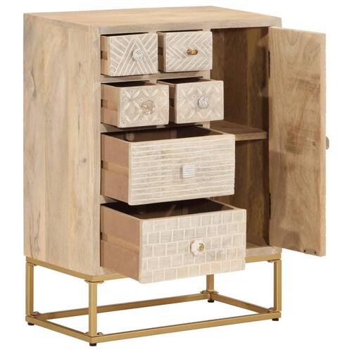 Skænk 55x30x76 cm massivt mangotræ og jern