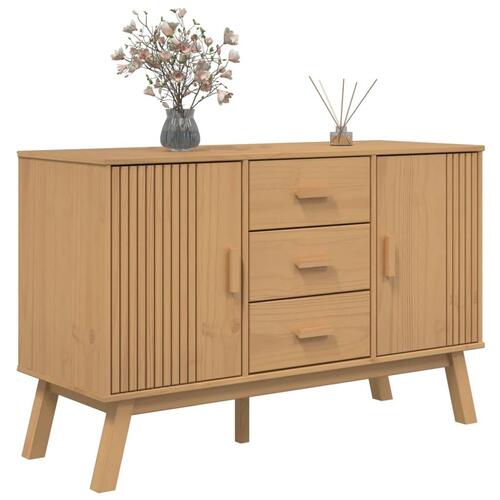 Skænk OLDEN 114x43x73,5 cm massivt fyrretræ brun