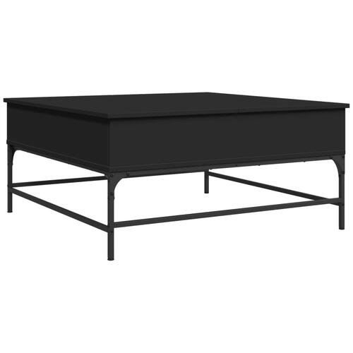 Sofabord 95x95x45 cm konstrueret træ og metal sort