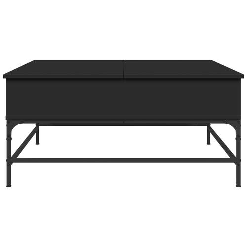 Sofabord 95x95x45 cm konstrueret træ og metal sort