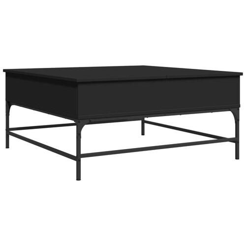 Sofabord 95x95x45 cm konstrueret træ og metal sort