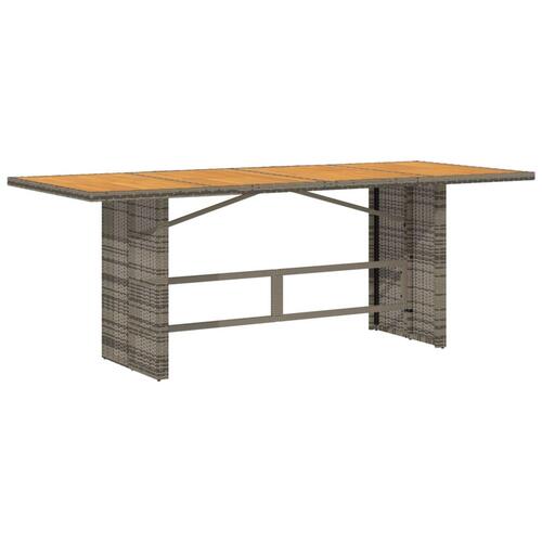 Spisebordssæt til haven 9 dele med hynder polyrattan beige