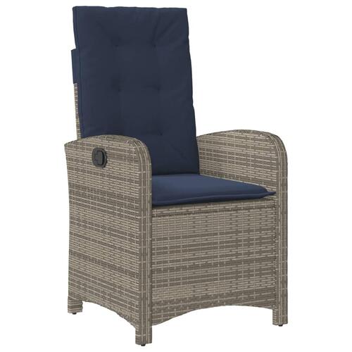 Spisebordssæt til haven 9 dele med hynder polyrattan beige