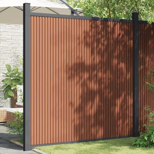 Hegnspanel 180x186 cm WPC brun