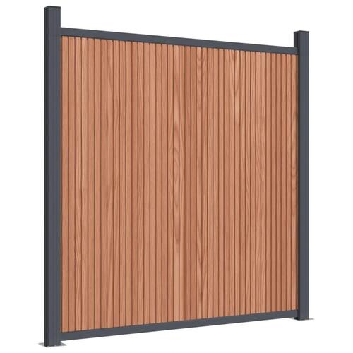Hegnspanel 180x186 cm WPC brun