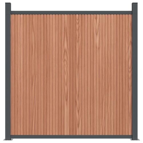 Hegnspanel 180x186 cm WPC brun