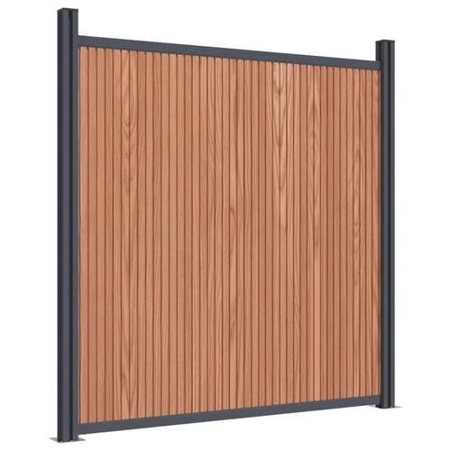 Hegnspanel 180x186 cm WPC brun