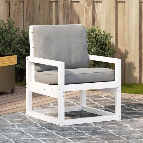 Havestol 57,5x63x76 cm massivt fyrretræ hvid