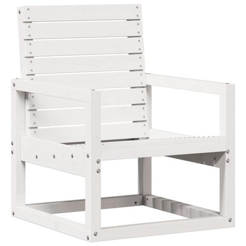 Havestol 57,5x63x76 cm massivt fyrretræ hvid