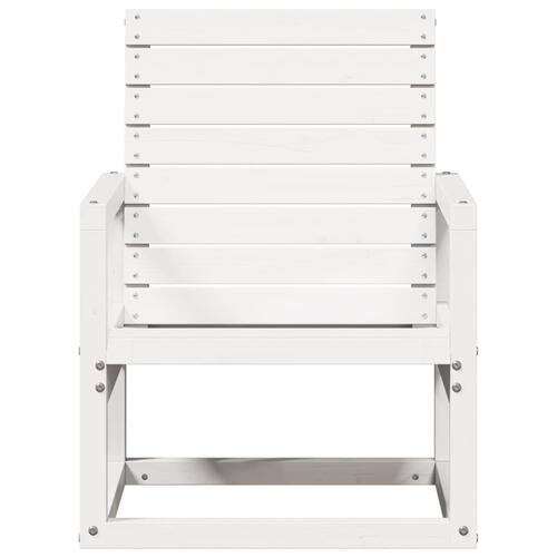 Havestol 57,5x63x76 cm massivt fyrretræ hvid