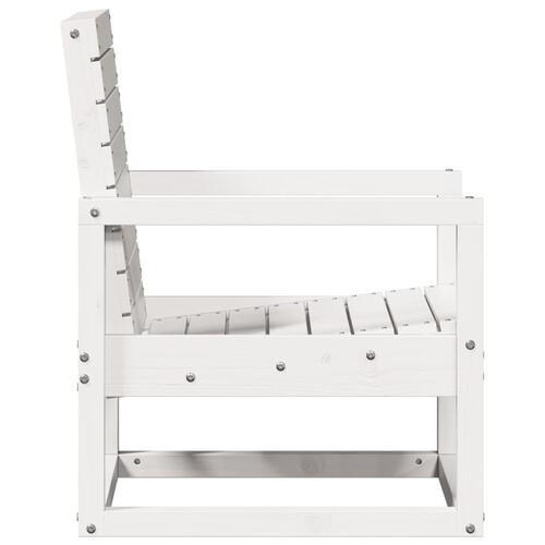 Havestol 57,5x63x76 cm massivt fyrretræ hvid