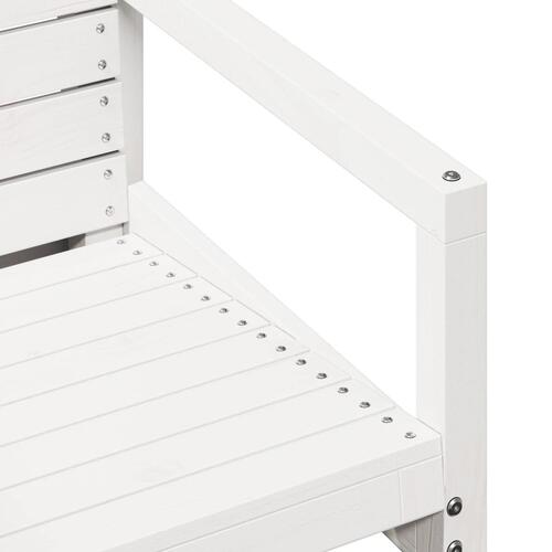 Havestol 57,5x63x76 cm massivt fyrretræ hvid
