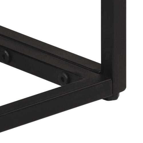 Konsolbord 90x30x76 cm massivt mangotræ og jern sort