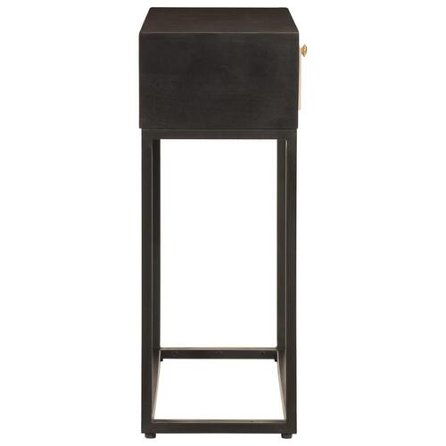 Konsolbord 90x30x76 cm massivt mangotræ og jern sort