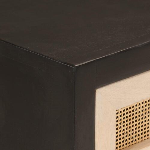 Konsolbord 90x30x76 cm massivt mangotræ og jern sort