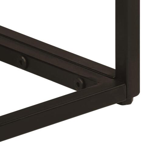 Konsolbord 90x30x76 cm massivt mangotræ og jern sort