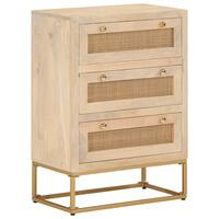 Kommode 55x30x76 cm massivt mangotræ og jern