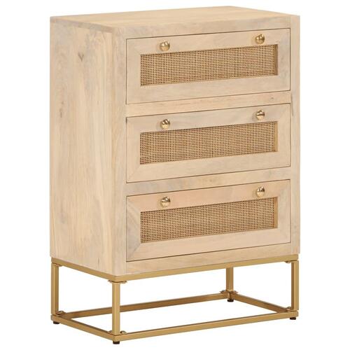 Kommode 55x30x76 cm massivt mangotræ og jern