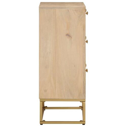 Kommode 55x30x76 cm massivt mangotræ og jern
