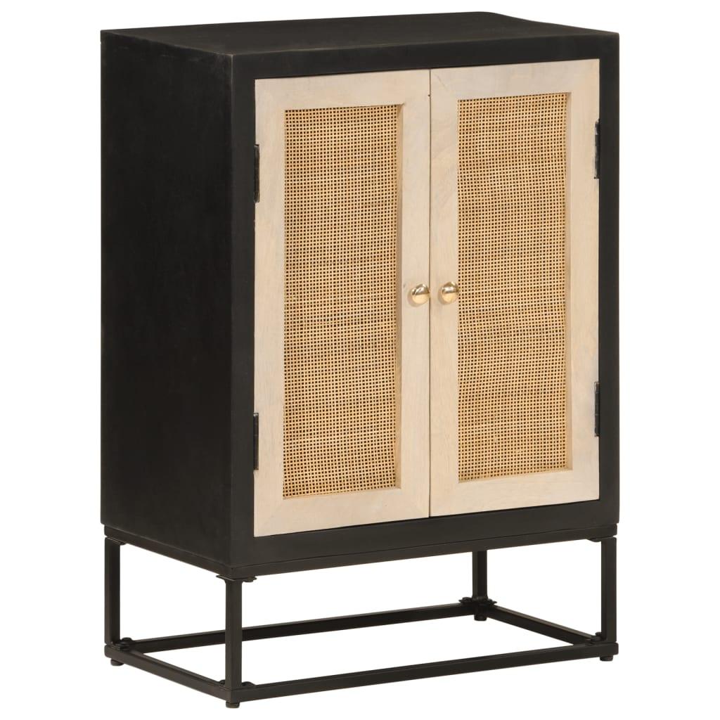 Skænk 55x30x76 cm massivt mangotræ og jern sort