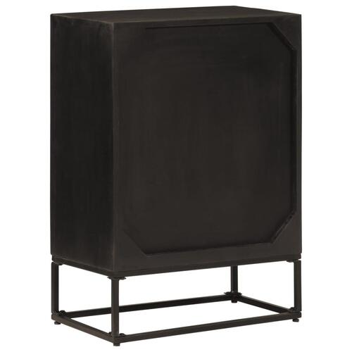 Skænk 55x30x76 cm massivt mangotræ og jern sort