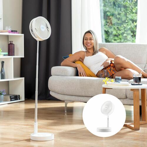 Sammenfoldelig, genopladelig 3-i-1-ventilator Fandle Ø7,7'' 7200 mAh