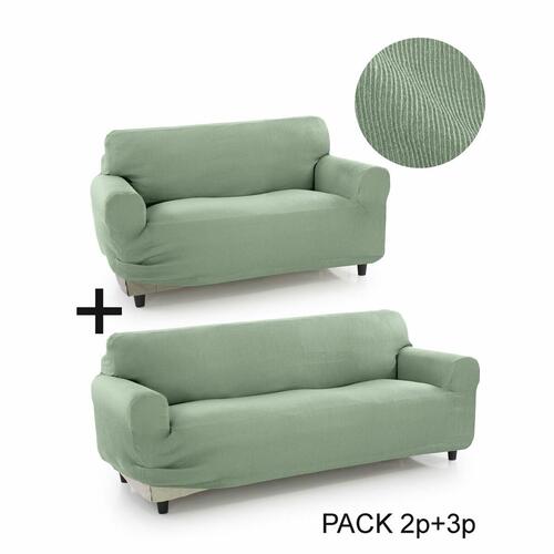 Sofa cover Sofakover Pocket Duo Romeo 2 enheder Sort