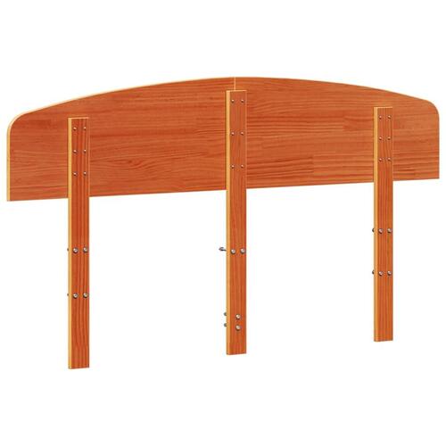 Sengegavl 140 cm massivt fyrretræ gyldenbrun