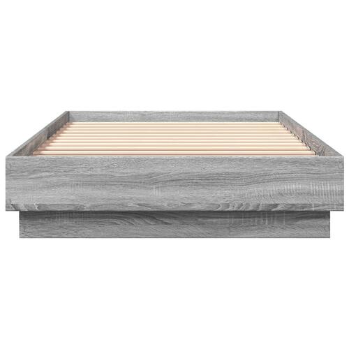 Sengeramme 90x200 cm konstrueret træ grå sonoma-eg