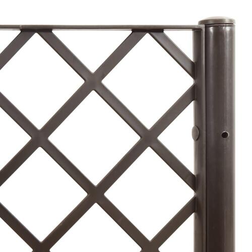 Plantekasse med espalier 40x40x142 cm PP brun