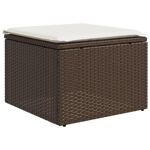Sofasæt til haven 10 dele med hynder polyrattan brun