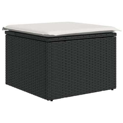Sofasæt til haven 11 dele med hynder polyrattan sort