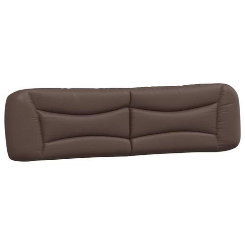 Sengeramme med LED-lys 200x200 cm kunstlæder brun