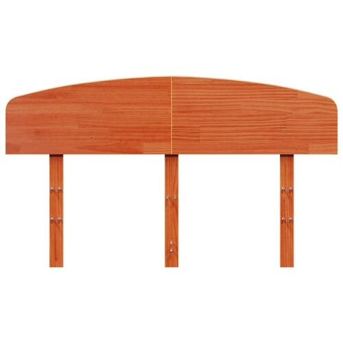 Sengegavl 135 cm massivt fyrretræ gyldenbrun