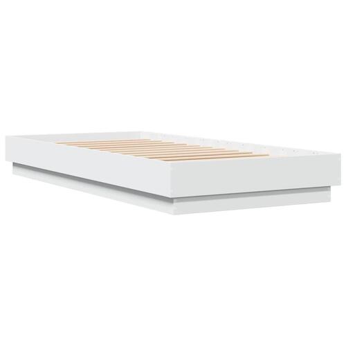 Sengeramme 90x200 cm konstrueret træ hvid