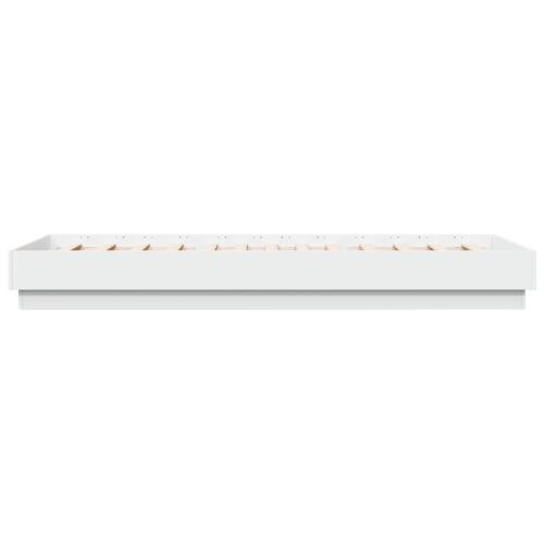 Sengeramme 90x200 cm konstrueret træ hvid