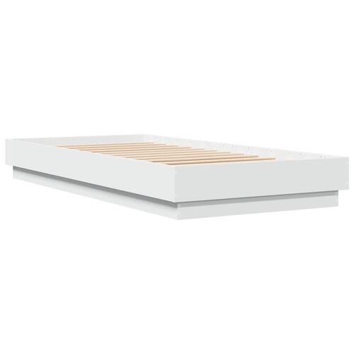 Sengeramme 90x200 cm konstrueret træ hvid