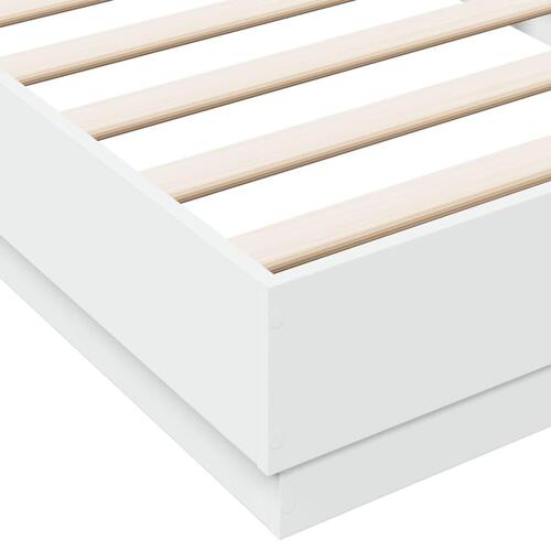 Sengeramme 90x200 cm konstrueret træ hvid