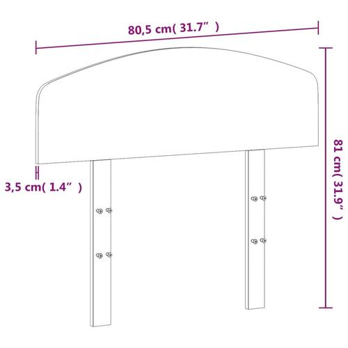 Sengegavl 75 cm massivt fyrretræ gyldenbrun