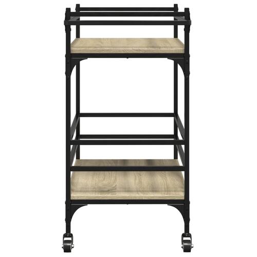 Køkkenvogn 82x40x78,5 cm konstrueret træ sonoma-eg