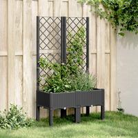 Plantekasse med espalier 80x40x142 cm PP sort