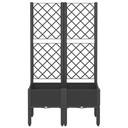 Plantekasse med espalier 80x40x142 cm PP sort