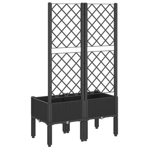 Plantekasse med espalier 80x40x142 cm PP sort
