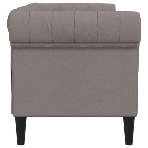 2-personers Chesterfield-sofa stof gråbrun