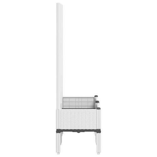 Plantekasse med espalier 80x40x142 cm PP hvid